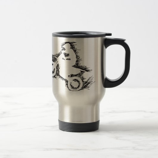 Mug De Voyage VÉLO de SALETÉ (noir de griffonnage) (Droit)