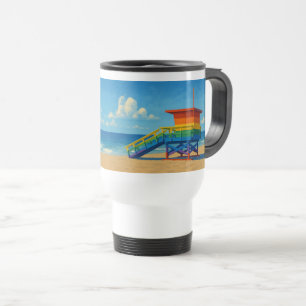 Mug De Voyage Venice Beach Rainbow Lifeguard Stand