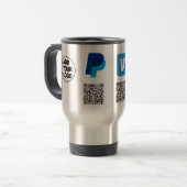Mug De Voyage Venmo paypal scan pour payer ajouter q r code logo (Devant gauche)