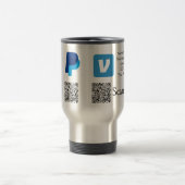 Mug De Voyage Venmo paypal scan pour payer ajouter q r code logo (Centre)