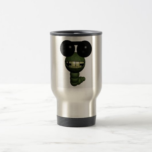 Mug De Voyage ver avec lunettes de soleil (Centre)