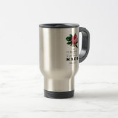 Mug De Voyage Verse de la Bible avec peur et merveilleusement fa (Devant droit)