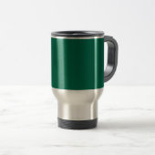 Mug De Voyage Vert bouteille (couleur solide) (Devant droit)