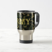 Mug De Voyage Vert camouflage militaire de l'armée (Devant droit)