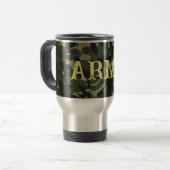 Mug De Voyage Vert camouflage militaire de l'armée (Devant gauche)