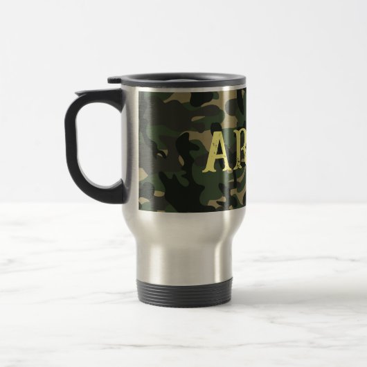 Mug De Voyage Vert camouflage militaire de l'armée (Gauche)