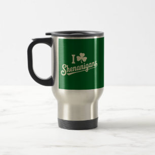Mug De Voyage Vert Drôle Irlandais Patty's Trèfle Saint Patrick