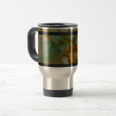Mug De Voyage Vert et marbre d'or (Devant gauche)