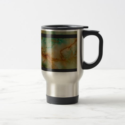 Mug De Voyage Vert et marbre d'or (Droit)