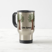 Mug De Voyage Vert vivant, Devenez écolo (Devant gauche)
