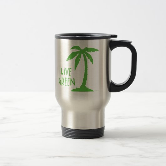 Mug De Voyage Vert vivant - Palm Tree (Droit)