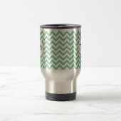 Mug De Voyage Vert Zigzag Monogrammé (Centre)