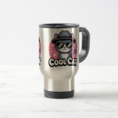 Mug De Voyage Vibes de Chat Cool (Devant droit)