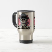 Mug De Voyage Vibes de Chat Cool (Devant gauche)