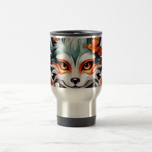 Mug De Voyage Vibes Fox : Art d'automne intemporel (Centre)