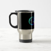 Mug De Voyage Vibrant infinity with rainbow butterfly on black (Gauche)