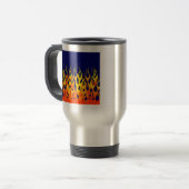 Mug De Voyage Vibrant Racing Flames on Navy Blue (Devant gauche)