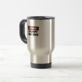 Mug De Voyage Vieil homme grincheux d'avertissement (Devant gauche)