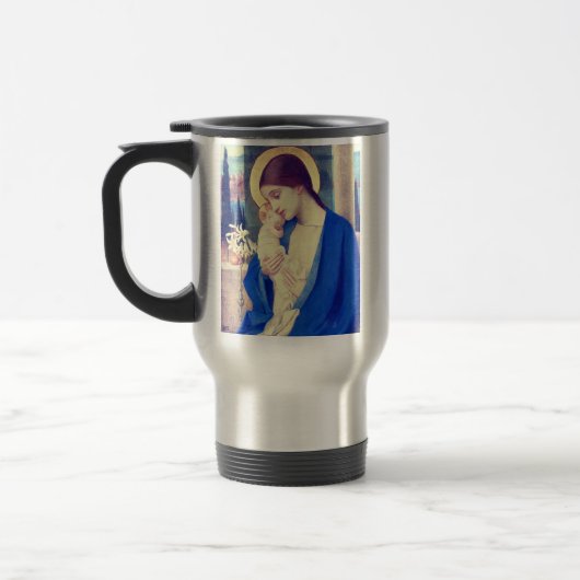 Mug De Voyage Vierge Marie et enfant par Marianne Stokes (Gauche)