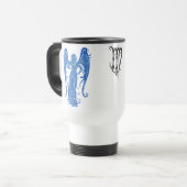 Mug De Voyage Vierge tribale bleue complexe (Devant gauche)