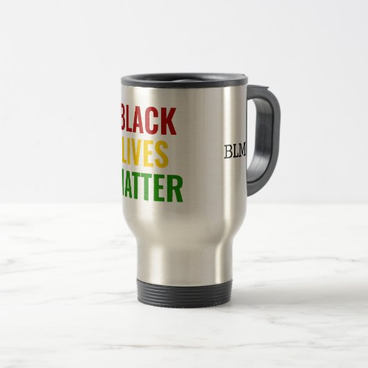 Mug De Voyage VIES NOIRES OBLIGENT BLM Monogramme (Devant droit)