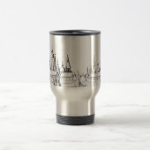 Mug De Voyage ville fabuleuse . artwork . noir et blanc (Centre)