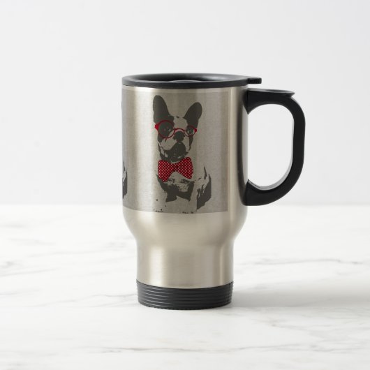 Mug De Voyage Vintage Funny French Bulldog (Droit)