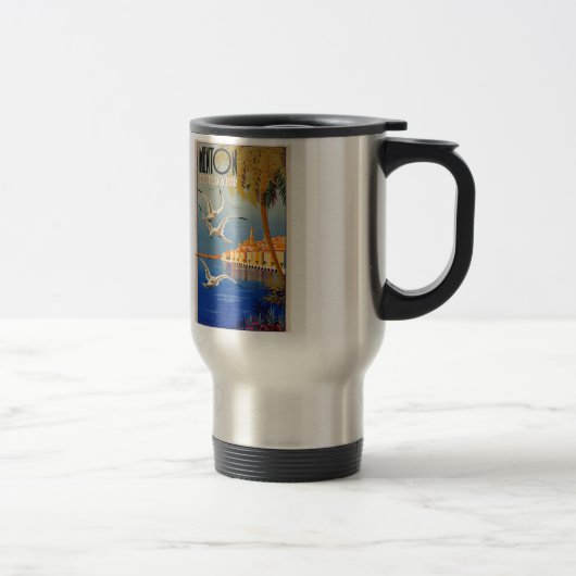 Mug De Voyage Vintage Menton CoTe D'azur (Droit)