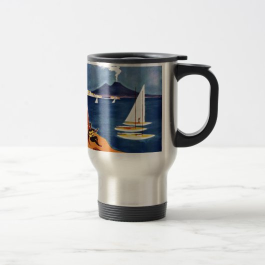 Mug De Voyage Vintage Napoli Voyage Amour Romance (Droit)
