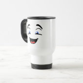 Mug De Voyage Visage bleu (Devant gauche)