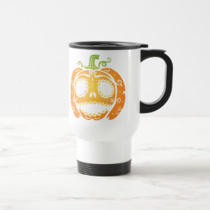 Mug De Voyage Visage de citrouille doux d'Halloween