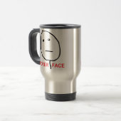 Mug De Voyage Visage de tisonnier (texte) (Devant gauche)