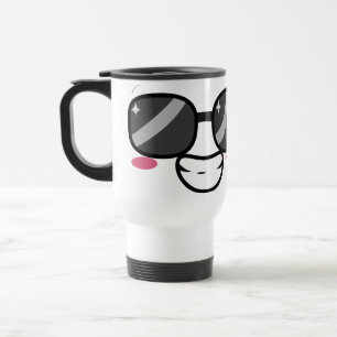Mug De Voyage Visage Féminin Drôle Découpe Avec visage Sourire