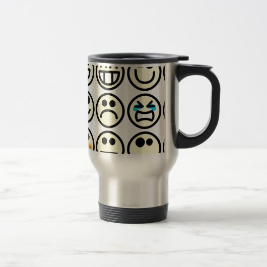 Mug De Voyage visage heureux émoticône (Droit)