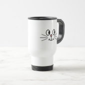 Mug De Voyage Visage mignon de chat (Devant droit)