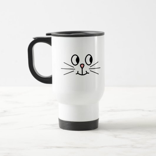 Mug De Voyage Visage mignon de chat (Gauche)