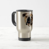 Mug De Voyage Visage peint de bouledogue (Devant gauche)