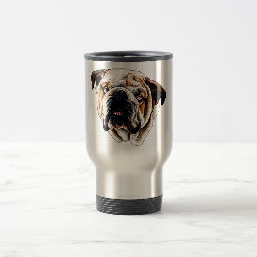 Mug De Voyage Visage peint de bouledogue (Centre)