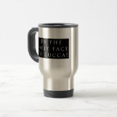 Mug De Voyage Visage saint de Lucques ! Noir (Devant gauche)