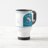 Mug De Voyage Visite de pêche Père & Fils Floride sur Blue (Devant droit)