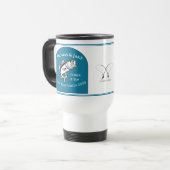 Mug De Voyage Visite de pêche Père & Fils Floride sur Blue (Devant gauche)