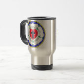 Mug De Voyage Vitrail de la Rose de Luther (Devant gauche)