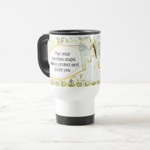 Mug De Voyage Vitrines d'ange gardien afro-américain avec devis