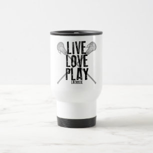 Mug De Voyage Vivez, aimez, jouez à la lacrosse