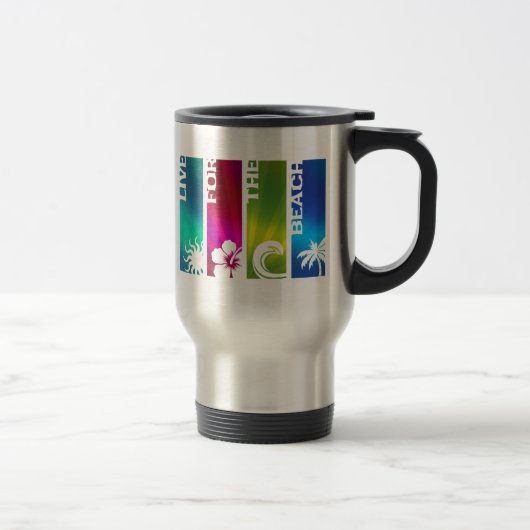 Mug De Voyage Vivez pour la plage (Droit)