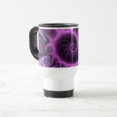 Mug De Voyage Vivid Cool Abstrait rose violet Fractal Art Spiral (Devant gauche)