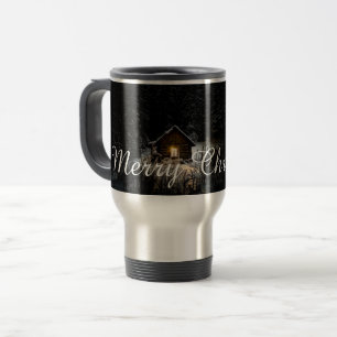 Mug De Voyage Vœux de Noël avec Maison de Sorcière