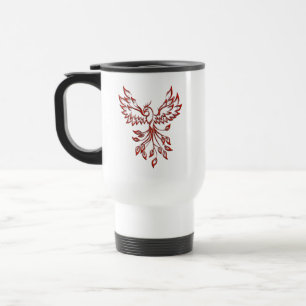 Mug De Voyage Vol d'argent d'un Phoenix