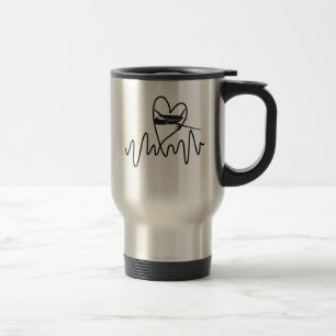 Mug De Voyage Vol Heartbeat de l'avion