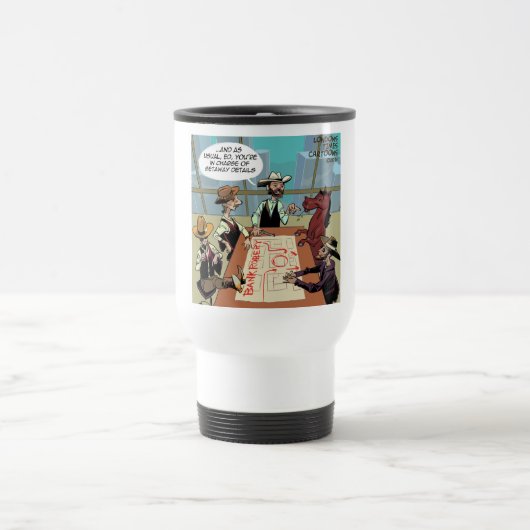 Mug De Voyage Voleur de banque cheval drôle (Centre)